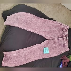 Pink acid wash jean